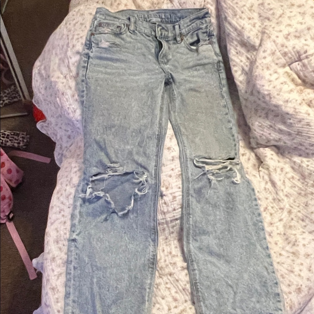 Distressed Light Blue Women's Jeans